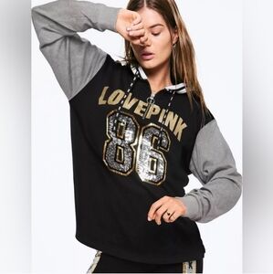 Vs pink 86 bling sequin rare hoodie sweatshirt